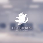 画像14: 楽しげな猫のロゴ (14)