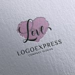 画像16: 手書き風「Love」とハートのロゴ (16)