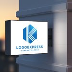 画像9: 六角形とラインで構成された「K」ロゴ (9)