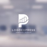 画像14: グラフと「P」を組み合わせたロゴ (14)