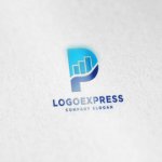 画像6: グラフと「P」を組み合わせたロゴ (6)