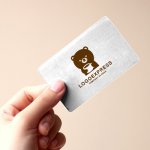 画像10: コーヒーカップを持つ可愛いクマのロゴ (10)
