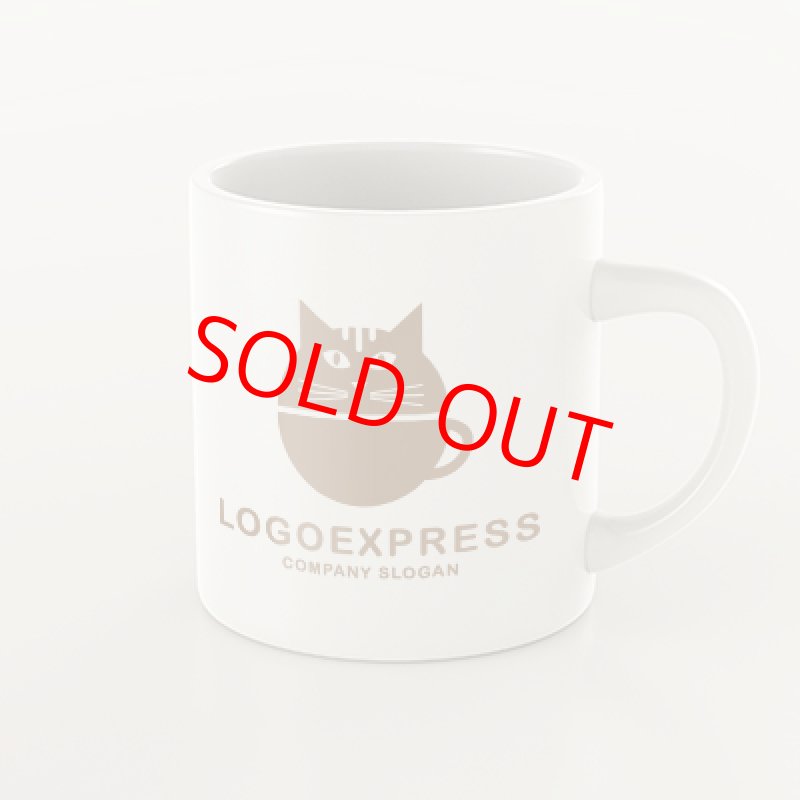画像8: 猫とコーヒーカップを組み合わせた可愛いロゴ (8)
