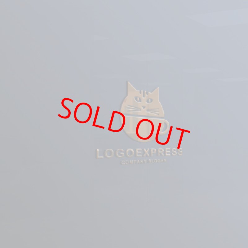 画像11: 猫とコーヒーカップを組み合わせた可愛いロゴ (11)