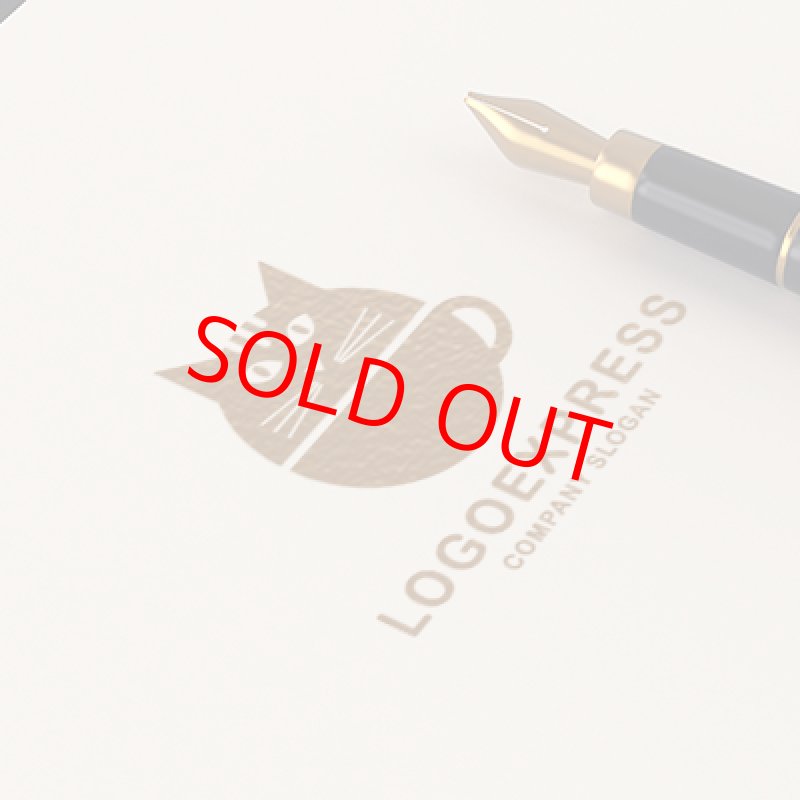 画像12: 猫とコーヒーカップを組み合わせた可愛いロゴ (12)