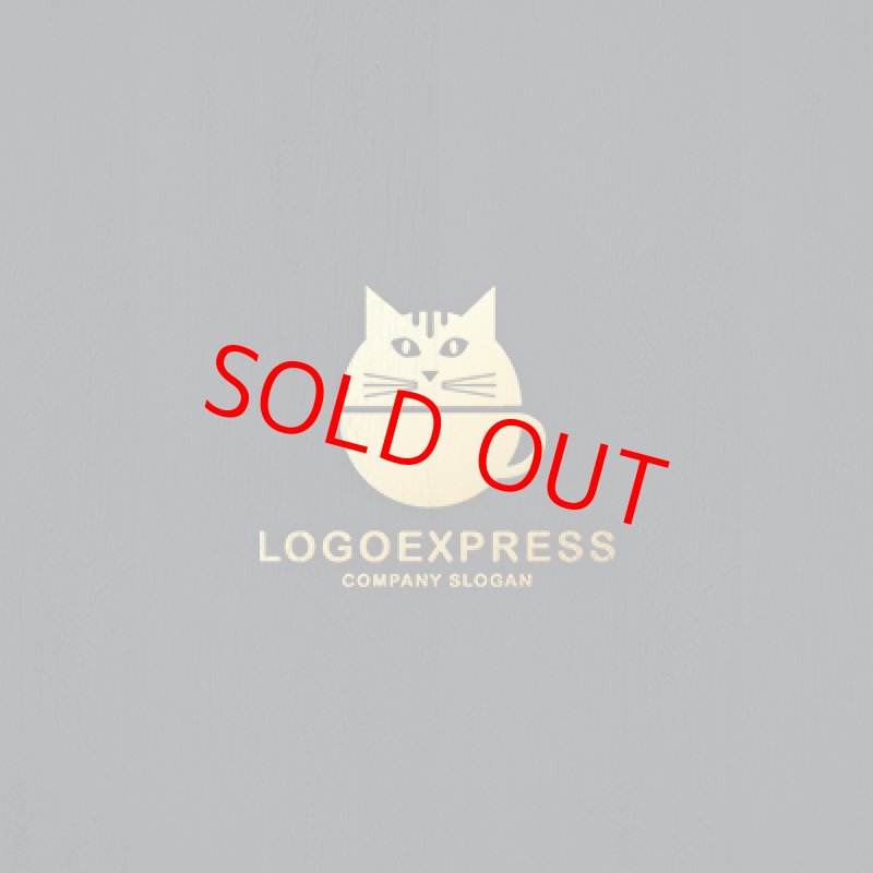 画像13: 猫とコーヒーカップを組み合わせた可愛いロゴ (13)