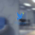 画像5: オリーブの枝をくわえた鳩のロゴ (5)