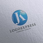 画像16: 円と「JK」を組み合わせたロゴ (16)