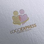 画像16: 愛情で結ばれた二人の人物のロゴ (16)