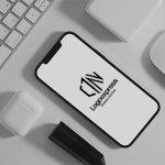 画像15: 六角形と「1N」を組み合わせたシャープなロゴ (15)