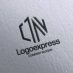 画像16: 六角形と「1N」を組み合わせたシャープなロゴ (16)