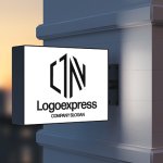 画像9: 六角形と「1N」を組み合わせたシャープなロゴ (9)