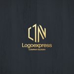 画像13: 六角形と「1N」を組み合わせたシャープなロゴ (13)