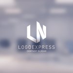 画像14: 「LN」を組み合わせた六角形のロゴ (14)
