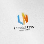 画像6: 「LN」を組み合わせた六角形のロゴ (6)
