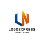 画像1: 「LN」を組み合わせた六角形のロゴ (1)