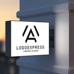 画像9: 六角形と「A」を組み合わせたロゴ (9)