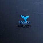画像11: 水面に現れたクジラの尾のロゴ (11)