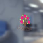 画像5: 花が咲く桜の木のロゴ (5)