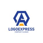 画像1: 六角形と「A」を組み合わせたロゴ (1)