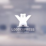 画像14: 「X」の形をした熊のロゴ (14)