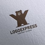 画像16: 「X」の形をした熊のロゴ (16)
