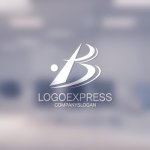 画像14: 躍動感のある「B」と人物のロゴ (14)
