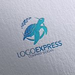 画像18: 海とウミガメと魚群のロゴ (18)