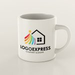 画像8: 虹と家と人をモチーフにしたロゴ (8)
