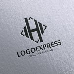 画像16: 幾何学的な「H」のロゴ (16)