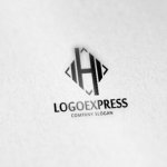 画像6: 幾何学的な「H」のロゴ (6)