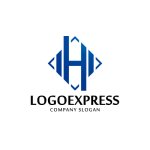 画像3: 幾何学的な「H」のロゴ (3)