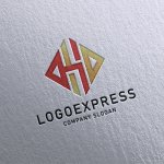 画像16: 幾何学的なHのロゴ (16)