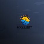 画像11: 笑顔の太陽と海の波のロゴ (11)