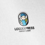 画像6: 電気工事業者の可愛いキャラクターロゴ (6)