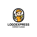 画像3: 電気工事業者の可愛いキャラクターロゴ (3)