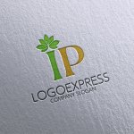 画像16: ロータスの葉と「IP」を組み合わせたロゴ (16)