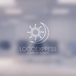 画像14: 太陽と月のテクノロジーロゴ (14)