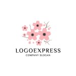 画像1: 咲き誇る桜のロゴ (1)