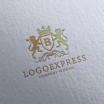 画像16: ライオンと王冠が象徴する、風格あるエンブレム風ロゴ (16)