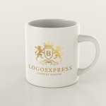 画像8: ライオンと王冠が象徴する、風格あるエンブレム風ロゴ (8)