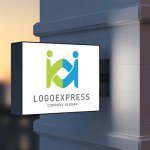 画像9: 協調と成長を象徴する、対称的なKと人のロゴ (9)