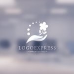 画像14: 温かい手と輝く花が象徴的な、育成と成長のロゴ (14)