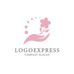 画像3: 温かい手と輝く花が象徴的な、育成と成長のロゴ (3)
