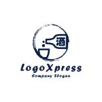 画像1: 日本の伝統を感じさせる、手描きの酒ロゴ (1)