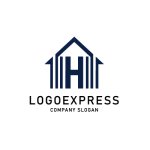 画像3: 温もりと安心感を届ける、Hをモチーフにした家のロゴ (3)