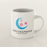 画像8: 優雅な三日月と桜の花のロゴ (8)
