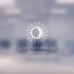画像14: 月と太陽が共存する、神秘的なロゴ (14)