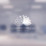 画像14: 調和と成長を象徴する、ロータスと人々のロゴ (14)