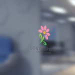 画像5: 愛情と美しさを届ける、ピンクの花のロゴ (5)